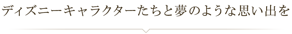 ディズニーキャラクターたちと夢のような思い出を