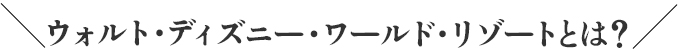 ＼ウォルト・ディズニー・ワールド・リゾートとは？／