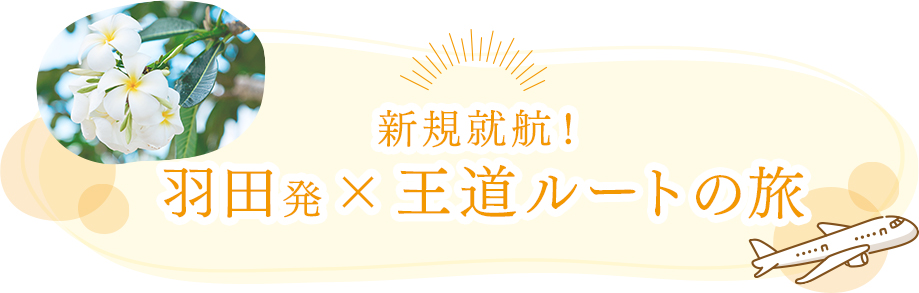 新規就航！　羽田発 × 王道ルートの旅