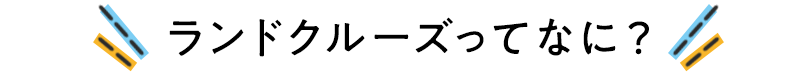 ランドクルーズってなに?