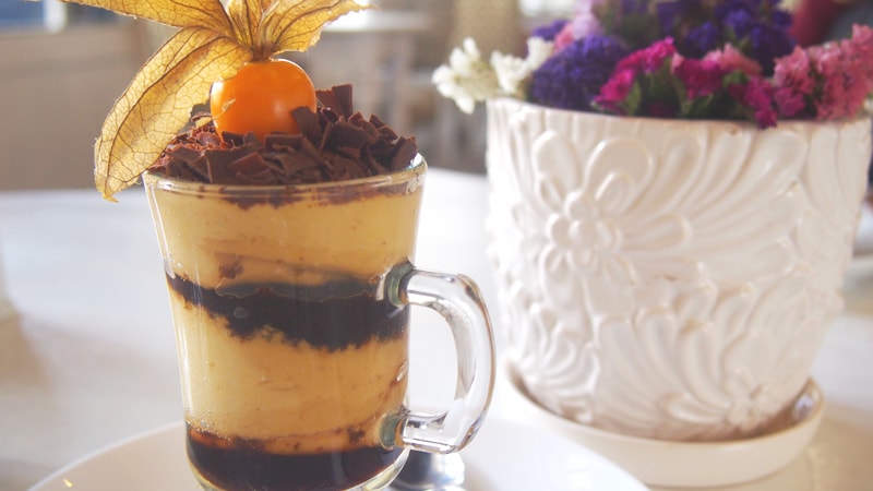 ペルー特産の果物、ルクマを使ったティラミス