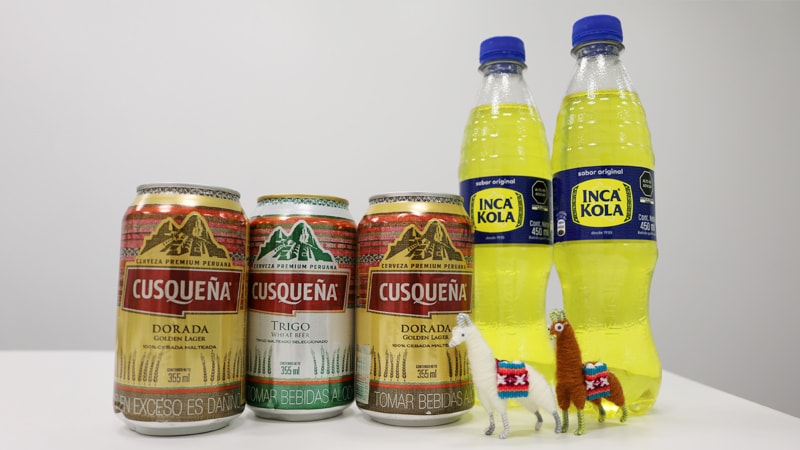 ペルー産の缶ビールとインカコーラをお手軽なお土産に