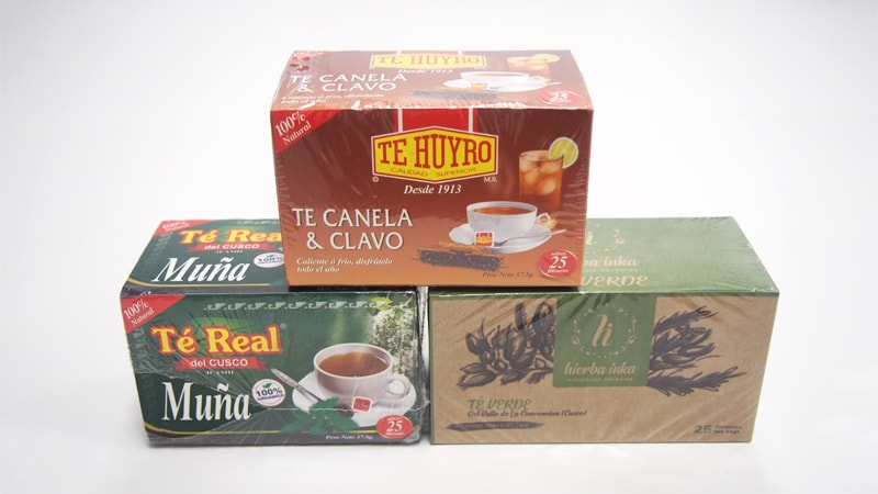 いろいろな種類があるお茶。ムニャティー（左下）は特におすすめ！