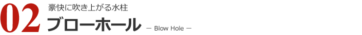 02 豪快に吹き上がる水柱　ブローホール  ー Blow Holeー