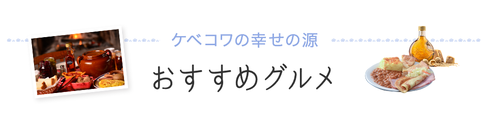 ケベコワの幸せの源 おすすめグルメ